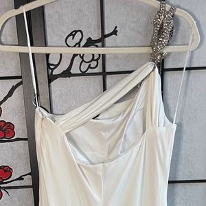 White formal maxi dress